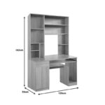 Computer desk-bookcase Novelty in sonoma color 120x55x182cm - Слика 2
