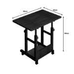Mobile desk Stolu mdf-metal in natural-white color 60x40x68cm - Слика 3