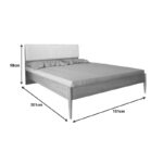 Double bed Akva mdf in natural color 150x200cm - Image 4