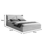 Double bed Akvare with storage mdf in natural color 150x200cm - Image 5