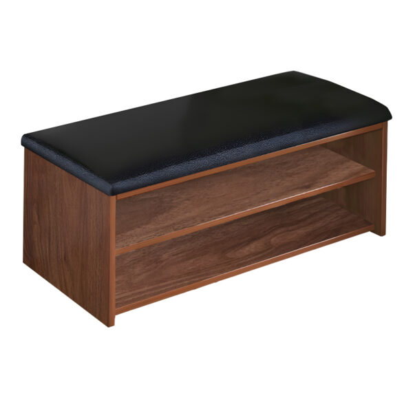 Shoe cabinet stool Kiana 6 pairs in walnut color 80x32x44cm