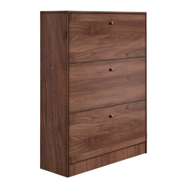 Warat 3 shoe Cabinet in walnut color 80x24x112cm