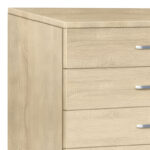 Gioko chest of drawers with 5 drawers in natural shade 80x40x100cm - Image 2