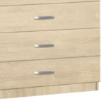 Gioko chest of drawers with 5 drawers in natural shade 80x40x100cm - Image 3