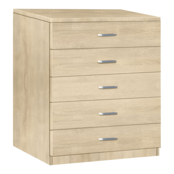 Gioko chest of drawers with 5 drawers in natural shade 80x40x100cm