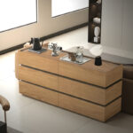 Sonlen mdf chest of drawers in oak shade 120x40x72cm - Слика 2