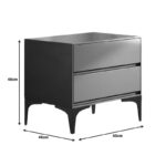 Lamesa mdf bedside table in anthracite color 50x40x48cm - Слика 2
