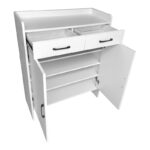Gazen 12-pair shoe rack with drawers in white 80x33x100cm - Слика 3