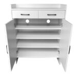 Gazen 12-pair shoe rack with drawers in white 80x33x100cm - Слика 4