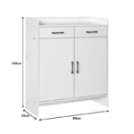 Gazen 12-pair shoe rack with drawers in white 80x33x100cm - Слика 5