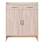 Gazen 12-pair shoe rack with drawers in natural color 80x33x100cm - Image 3