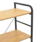 Floor-standing shelf Depo black metal-mdf in oak shade 60x40x120cm - Слика 4