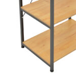 Floor-standing shelf Depo black metal-mdf in oak shade 60x40x120cm - Слика 5