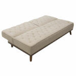Sofa bed Marco in beige fabric 180x80x80cm - Слика 4