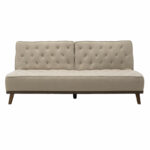 Sofa bed Marco in beige fabric 180x80x80cm - Слика 5