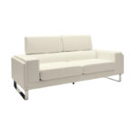 3 seater sofa Shea PU ivory-inox 198x80x87cm