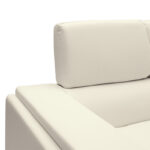 2 seat Sofa Shea PU ivory-inox 158x80x87cm - Слика 4