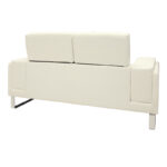 2 seat Sofa Shea PU ivory-inox 158x80x87cm - Слика 6