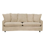 3-seater sofa Interest beige fabric with five pillows 196x85x90cm - Слика 2