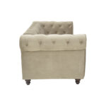Two-seater sofa Chesterfield type velvet in beige shade 160x84x67cm - Слика 3