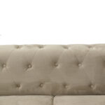 Two-seater sofa Chesterfield type velvet in beige shade 160x84x67cm - Слика 5