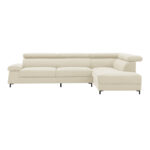 Left corner sofa Gracious beige fabric 257x178x86cm - Image 2