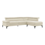 Left corner sofa Gracious beige fabric 257x178x86cm