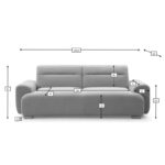 Three-seater sofabed Harmonious boucle beige 223.5x92x81cm - Слика 3
