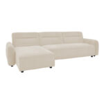 Corner sofa Inspired reversible fabric beige 293x142x80cm