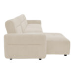 Corner sofa Inspired reversible fabric beige 293x142x80cm - Image 5