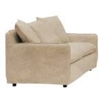 Interest living room set 2 pcs fabric in beige shade with cushions - Image 3