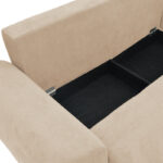 Three-seater sofabed with storage Settee Pakoworld fabric in beige color 286x204x93cm - Image 6