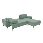 Three-seater sofabed with storage Settee Pakoworld fabric in mint color 286x204x93cm - Image 2