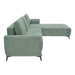 Three-seater sofabed with storage Settee Pakoworld fabric in mint color 286x204x93cm - Image 4