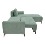 Three-seater sofabed with storage Settee Pakoworld fabric in mint color 286x204x93cm - Image 5