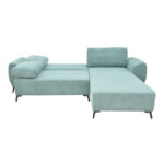 Three-seater sofabed with storage Settee Pakoworld fabric in blue color 286x204x93cm - Image 3