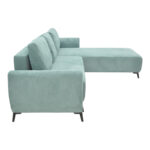 Three-seater sofabed with storage Settee Pakoworld fabric in blue color 286x204x93cm - Image 4