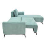 Three-seater sofabed with storage Settee Pakoworld fabric in blue color 286x204x93cm - Image 5