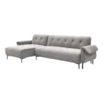 Three-seater reversible sofa bed Nuavid gray fabric 293x143x85cm - Слика 3