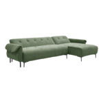 Three-seater reversible sofa bed Nuavid khaki green fabric 293x143x85cm - Слика 4