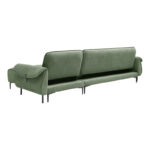 Three-seater reversible sofa bed Nuavid khaki green fabric 293x143x85cm - Слика 6