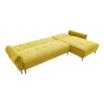 Three-seater reversible sofa bed Nuavid yellow fabric 293x143x85cm - Слика 3