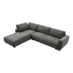 Sofa right corner Gianco fabric in grey shade 298x208x85cm - Слика 4