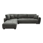 Sofa right corner Gianco fabric in grey shade 298x208x85cm - Слика 6