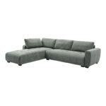 Reversible corner sofa Gianco fabric in mint color 298x208x85cm