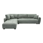 Reversible corner sofa Gianco fabric in mint color 298x208x85cm - Image 3