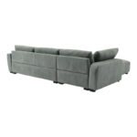 Reversible corner sofa Gianco fabric in mint color 298x208x85cm - Image 4
