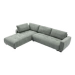 Reversible corner sofa Gianco fabric in mint color 298x208x85cm - Image 5