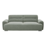 Three-seater sofa Harmonious boucle olive green 223.5x92x81cm
