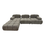3-seater sofa Hypnotic I fabric in grey-beige color 294x196x76cm - Image 2